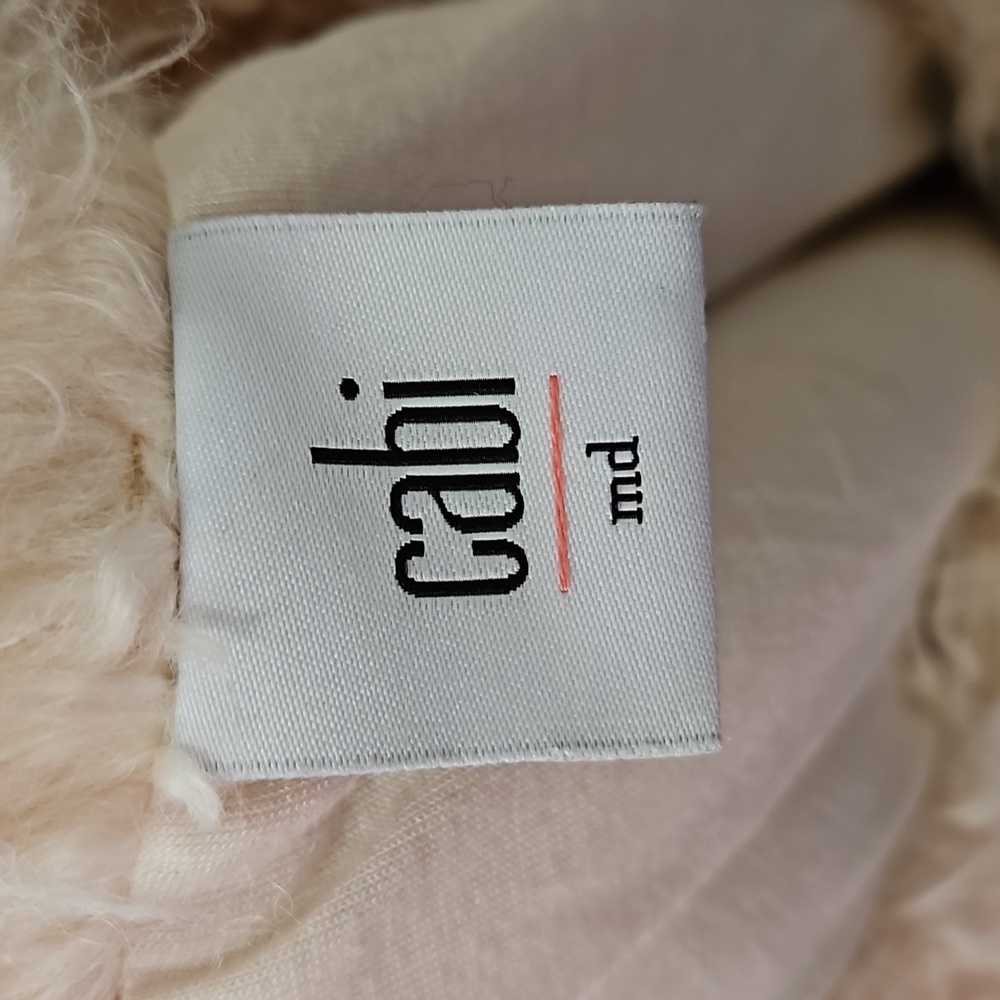 Cabi ivory fuzzy sherpa open lined jacket style 3024 - Picture 9 of 9